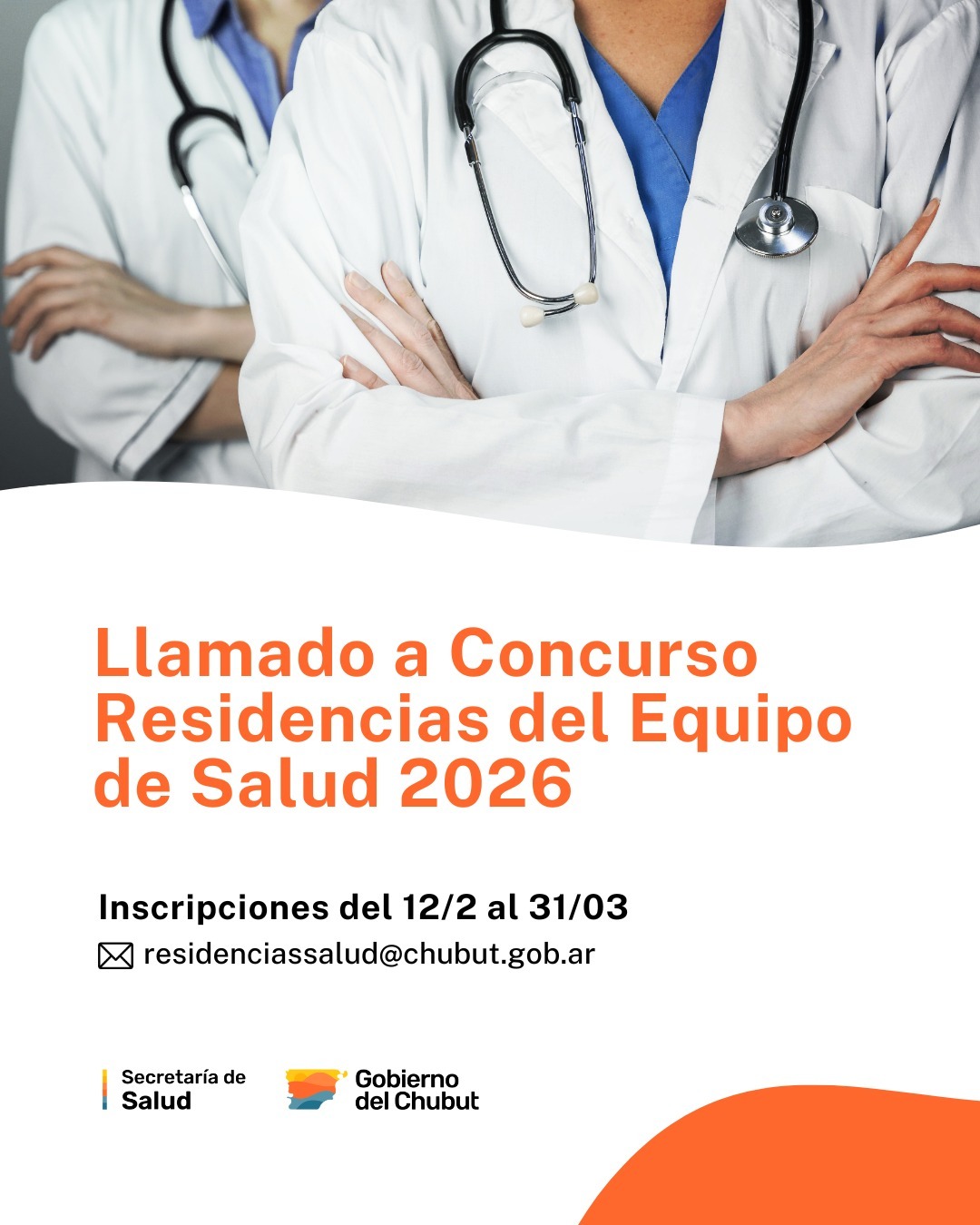 Continúa abierta la convocatoria a las “Residencias del Equipo de Salud de Chubut 2026”